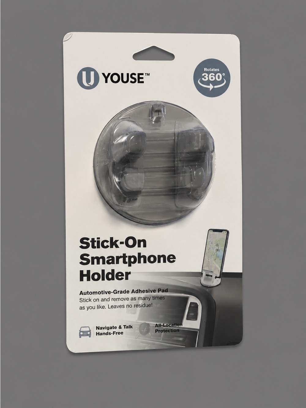 Stick-On Smartphone Holder - Black
